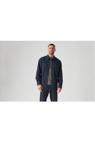 Levi's Sawtooth Rlx Fit Western Burke Overdye A5751-0007 Erkek Siyah Gömlek-5047 Siyah