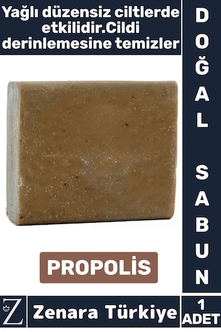 Bitkisel Organik %100 Doğal Saç Yüz Vücut El Kullanım Cilt Temizleyici Parlatıcı Sabun Propolis