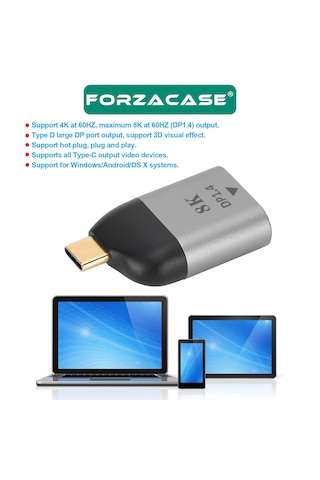 Apple Uyumlu iPhone 15 16 Type-c To Dp 8k 60hz Dp Dönüştürücü -fc1033