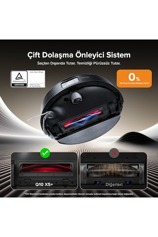 Roborock Q8 Max Pro Plus Akıllı Robot Süpürge Siyah