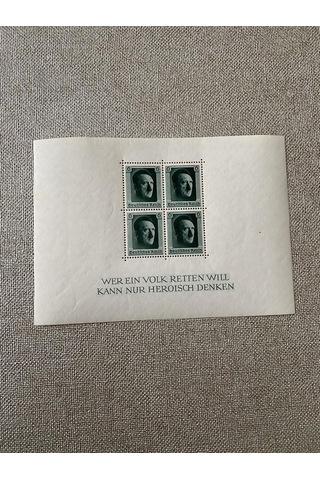 Adolf Hitler 48 Doğum Günü Damgasız Pul Bloğu 016