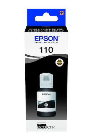 Epson 110 Ecotank Pigment Black Ink Bottle Siyah Mürekkep Şişesi