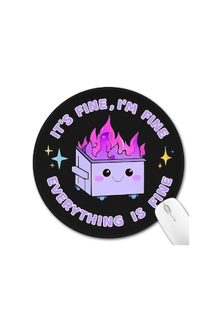 220x2mm Masa Üstü Komik Mouse Pad, Kadınlar İçin Sevimli Ofis Dekorasyonu, Kaymaz Kauçuk Tabanlı Küçük Mouse Pad, Bu İyi