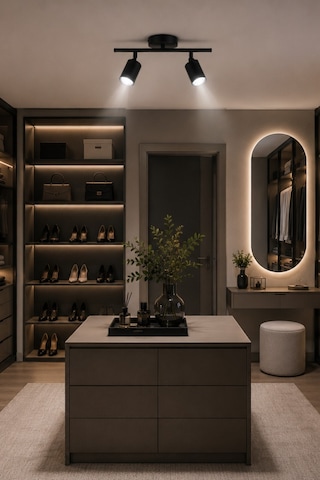 Spoty 2'li Siyah Renklibeyaz Işık Modern Tasarım Salon - Mutfak - Banyo Spot Sıralı Avize
