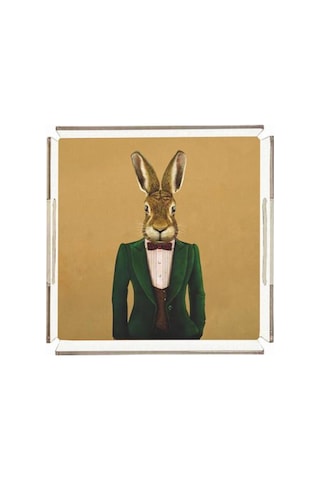 Home Mr.rabbit Tavşan Figürlü Pleksi Tepsi