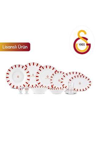 Karaca x Galatasaray Lisanslı Forever Bone 60 Parça 8 Kişilik Yemek Takımı Gold