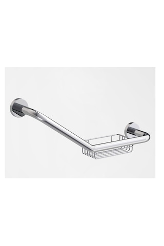 Zenviva Açılı Engelli Tutunma Barı Süngerlikli Küvet Tutamak Süngerlikli Hasta Destek Demiri Parlak Krom