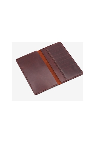 Elegance Leather Hakiki Deri Telefonlu Cüzdan Kahverengi - 632318648 kahverengi