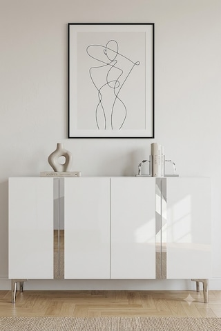 Ka1298bs Anka Konsol Ve Tv Sehpası Beyaz-silver 120cm