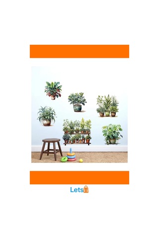 Tropikal Bitkiler Duvar Stickerı Yeşil Yapraklı 90x35 Cm 8 Adet Çok Renkli