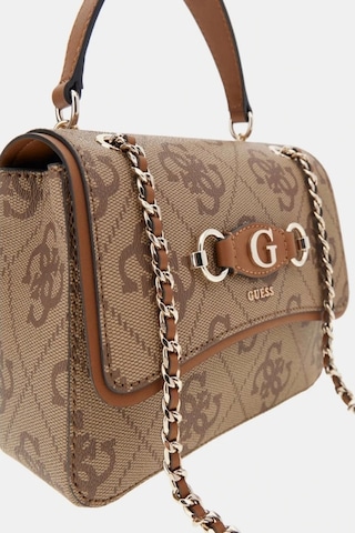 Guess Kadın Bej Izzy 4g Logolu Mini Çapraz Çanta Kahverengi