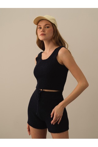Xint Lacivert Lüks Pamuk Dokulu Regular Fit Atlet 850917