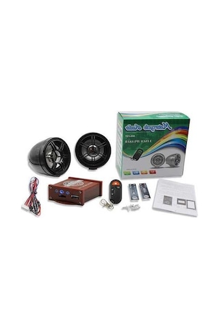 Besthome1 Ty-908bt Bluetooth Motosiklet Hoparlörü - Çift 3'' Hoparlörlü, Uzaktan Kumandalı, Çalma Fonksiyonu, 12v Ses Sistemi