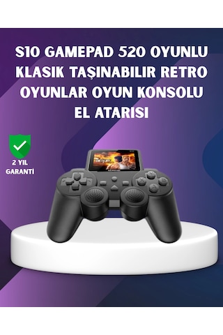 Mey İthalat 500 Dahili Oyunlu Taşınabilir Retro El Konsolu-2.4 İnç Renkli Ekranlı