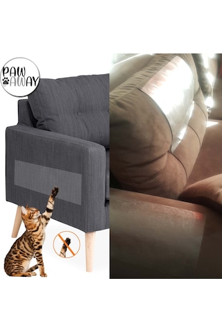 Pawaway Kedi Eğitim Bandı 2 Yüzü Yapışkanlı Koltuk Mobilya Tırmalama Caydırıcı 10 Adet 15 x 45 CM