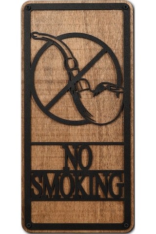 No Smoking Sigara Içilmez Dekoratif Ahşap Duvar Tablo – Madamvila