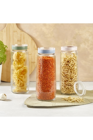 Selka Home Rigel 3'lü Cam Kavanoz 1500 Ml