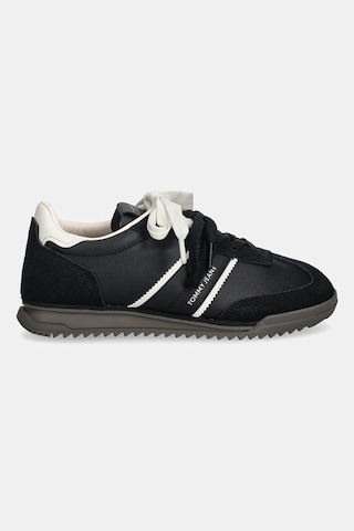 Tommy Hilfiger Kadın Yumuşak Süet Deri Rahat Tabani Siyah Sneaker En0en03001-bds-12075 Siyah