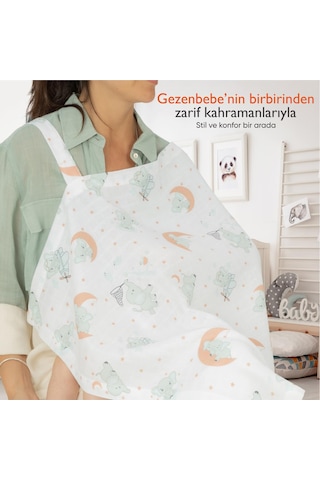 Gezenbebe Hero Müslin Bebek Emzirme Önlüğü 60x90