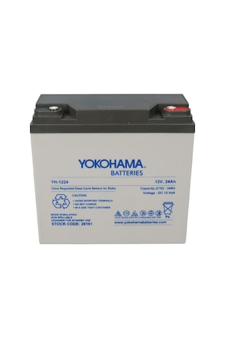 Yokohama Yh-122.4 12 Volt - 24 Amper Elektrikli Bisiklet Aküsü 180x76x167 Mm