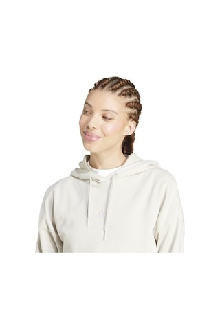 About Blank Adidas Sportswear Essentials Small Logo French Terry Hoodie Kapüşonlu Sweatshirt Acı Kahverengi