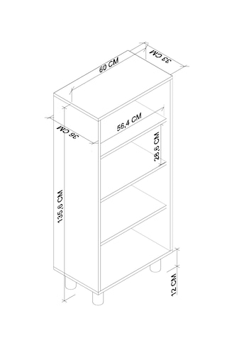 Bono Çok Amaçlı Dolap , Erzak Kiler Dolabı Beyaz