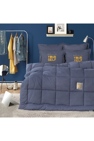 Karaca Home Motto Cotton Comfort Tek Kişilik İndigo