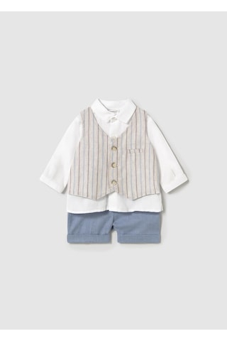 Mayoral Erkek Bebek Şort Ve Yelek Set Bej