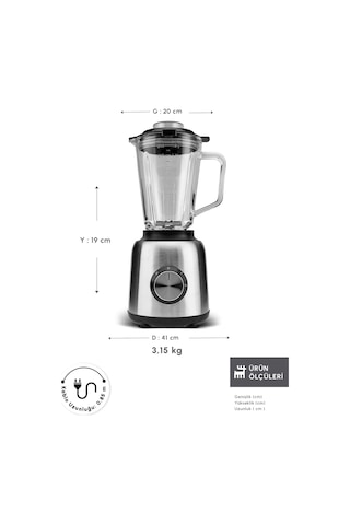 Karaca 1.5 LT Cam Hazneli Smoothie Blender