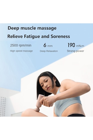 Xiaomi Mijia Mini Masaj Tabancası Kas Gevşetici Elektrikli Masaj Aleti Taşınabilir Fasyal Tabancası Egzersiz Vücut Gevşemesi İçin Fitness Ekipmanı Koyu Mavi