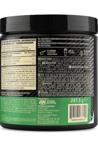 Kreatin Monohidrat Portakal Aromalı 247.5 G 55 Servis Sporcu Performans Desteği