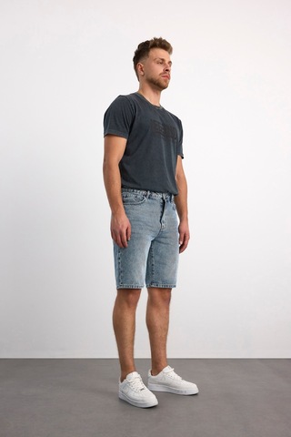 Vigoss 90333-70965 Erkek Denim Regular Fit Mıd Rıse Şort 90333-70965 Mavi