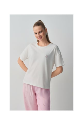 Suwen Jade Pamuklu Pijama Takımı Wsh10510023919 Pembe