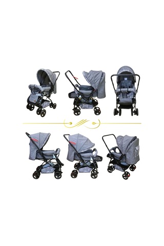 Jusso Dido Comfort Line Çift Yönlü Bebek Arabası Gri