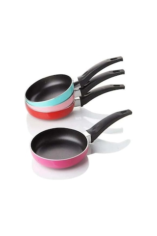 Doremcy 14 Cm Teflon Mini Sos Tavası Yapışmaz, Pratik, Renkli Çok Renkli