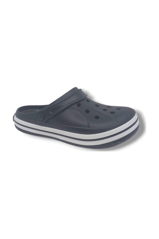 Zerhan Cflex 22233 Unisex Siyah Beyaz Siyah Sabo Terlik Sandalet Siyah