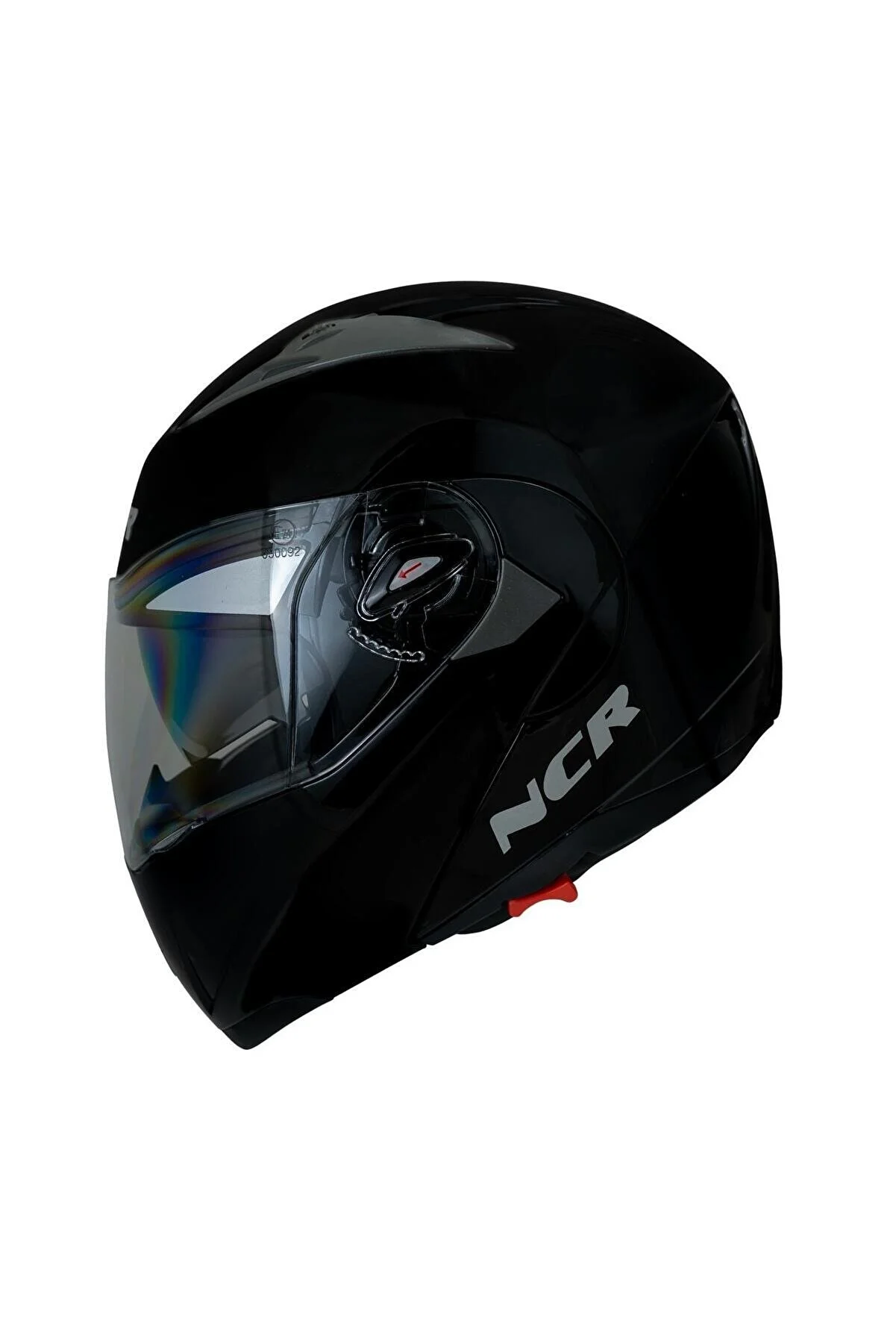 Ncr Çene Açılır Motor Kaskı Vizörlü Parlak Siyah Parlak Siyah