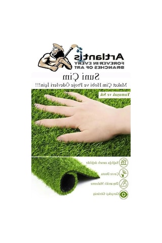 20x30 Cm A4 Boyutunda 5 Adet Yapay Çim Halı Seti 20beyazcipso
