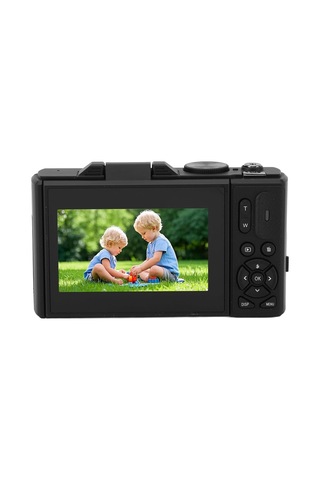 Çeşithane 75mp Hd Retro Dijital Kamera 18x Dijital Zoom, 3 Ekran, Autofocus, Gülümseme Algılama, Siyah