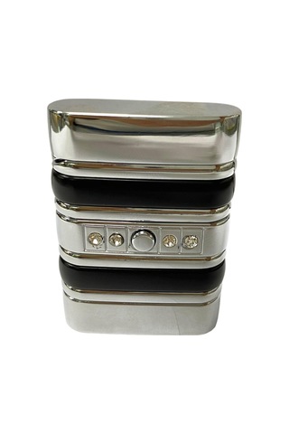 Shayu Pürmüzlü Çakmak Gümüş Füme Zirkon Taşlı Gümüş