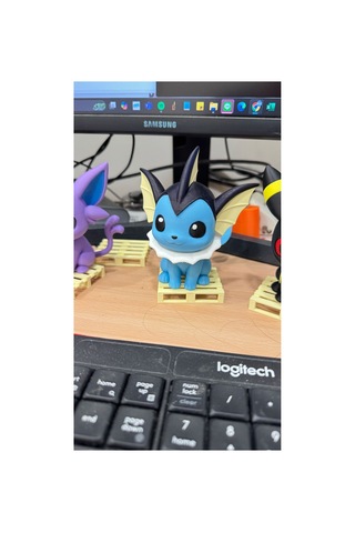 Pokemon Vaporeon Chibi Mini Masa Figürü 5 Cm Pokemon Koleksiyon İçin Mini Figür / Oyuncak