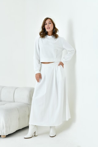 Ftz Kadın Bebe Yaka Etekli İki İp Takım Ekru 30967-ekru Ekru