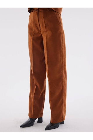 Süet Camel Bol Paça Pantolon 001