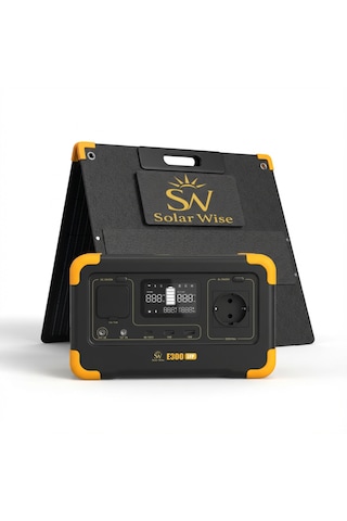 Solar Wise E300 Maxpack 600w 288wh Taşınabilir Güç İstasyonu + 100w Katlanabilir Güneş Paneli Lifepo4 Ups Wifi Bluetooth