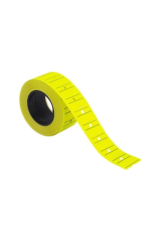 Motex Tanex Makine Etiketi Kraft Fiyatlandırma Numaralandırma Bant -12x21 Mm -800'lü -sarı - 5 Adet 5 Rulo