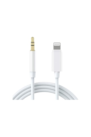 Lightning To 3.5mm Aux Kablosu Dönüştürücü 1 Metre Beyaz