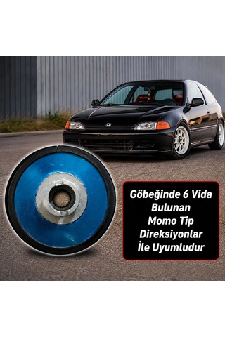 Honda Civic Eg İçin Özel Spor Direksiyon Göbeği Momo Tip Karma