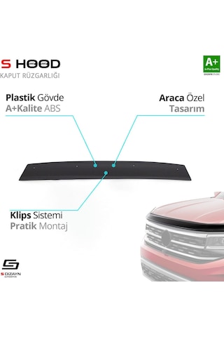 S-dizayn Opel Vivaro Abs Plastik Kaput Rüzgarlığı 2001-2014 A+kalite