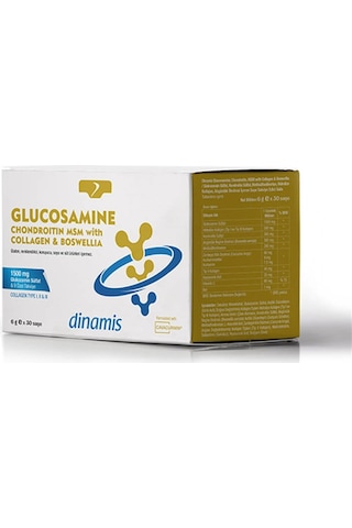 Dinamis Glucosamine Chondroitin Msm With Collagen Boswellia 6 Gr Dinamis Glucosamine Chondroitin Msm With Collagen Boswellia 6 Gr