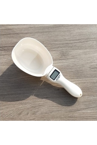 Szypzstore Pet Home 800g / 0.1g Pet Gıda Ölçekli Mama Kabı -beyaz F0lxzn